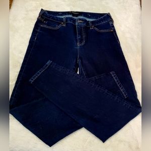Liver pool jeans "Me skin" size 10 , 10/ 30, dark blue, stretch ,4 pockets